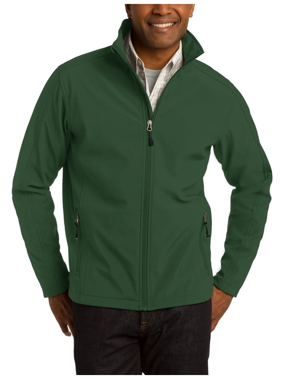 Just Blanks Men's Tech Fleece Jacket - Lightweight, Breathable, Zippered Pockets, Versatile Outerwear, Forest Green, 4XL