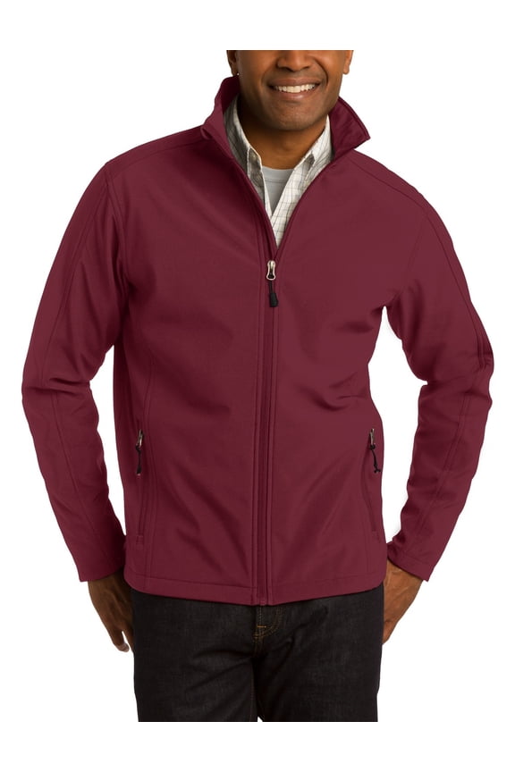 Just Blanks Men's Tech Fleece Jacket - Lightweight, Breathable, Zippered Pockets, Versatile Outerwear, Maroon, 4XL