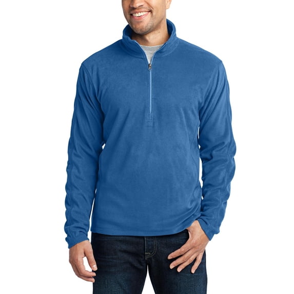 JustBlanks Mens Microfleece 1 2 Zip Pullover Polyester Midweight Long Sleeve