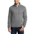 thumbnail image 1 of Just Blanks Microfleece 1/2-Zip Pullover Clear Coil Zipper With Dyed To Match Chain Stitching And Taping, Pearl Grey, 4XL, 1 of 1