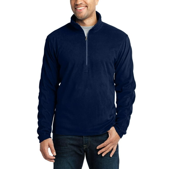 JustBlanks Mens Microfleece 1 2 Zip Pullover Polyester Midweight Long Sleeve
