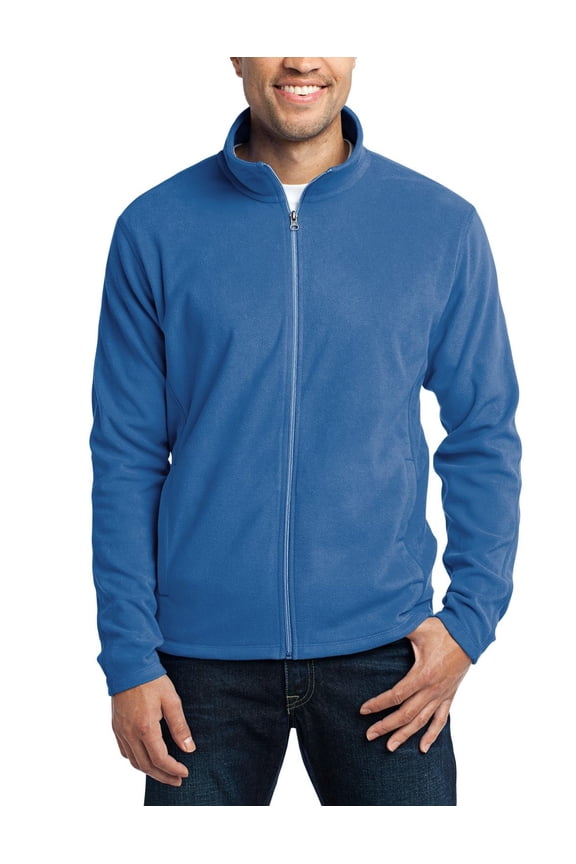 Mens Lightweight Microfleece Jacket with Full Zip and Open Cuffs