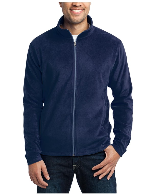 Mens Lightweight Microfleece Jacket with Full Zip and Open Cuffs