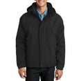 thumbnail image 1 of JustBlanks Mens Waterproof Insulated Ripstop Nylon Jacket with Zip Off Hood Faux Shearling Lining, 1 of 1