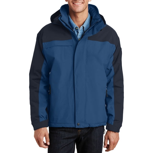 Just Blanks Nootka Jacket Waterproof Protection 100% Polyester Sherpa Fleece Body Lining, Regatta Blue/Navy, 4XL