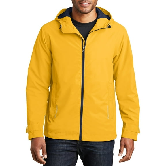 Just Blanks Northwest Slicker Lined Sleeves Attached Hood With Adjustable Locking Drawcord, Slicker Yellow, 4XL