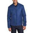thumbnail image 1 of JustBlanks Mens Packable Puffy Jacket with Zippered Pockets Water Resistant Polyester Shell Full Zip Front, 1 of 1