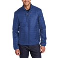 thumbnail image 1 of JustBlanks Mens Packable Puffy Jacket with Zippered Pockets Water Resistant Polyester Shell Full Zip Front, 1 of 1