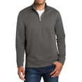 thumbnail image 1 of JustBlanks Mens 1 4 Zip Pullover Sweatshirt Polyester Fleece Long Sleeve Moisture Wicking Cadet Collar, 1 of 1