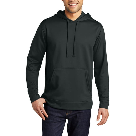JustBlanks Performance Fleece Pullover Hoodie 100 Polyester Moisture Wicking Front Pocket