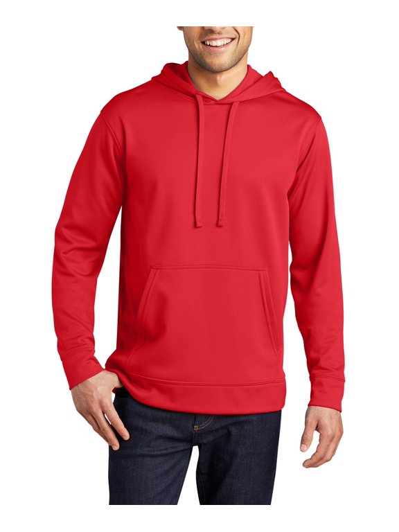 Performance Fleece Pullover Hoodie 100 Polyester Moisture Wicking Front Pocket
