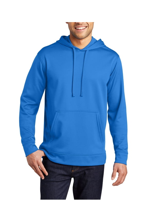 Performance Fleece Pullover Hoodie 100 Polyester Moisture Wicking Front Pocket