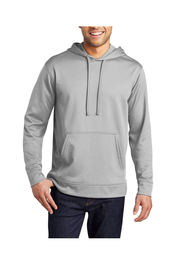 Performance Fleece Pullover Hoodie 100 Polyester Moisture Wicking Front Pocket