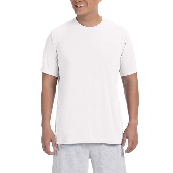 JustBlanks Adult Performance Polyester Jersey Knit Crew Neck, Short Sleeve T-Shirt