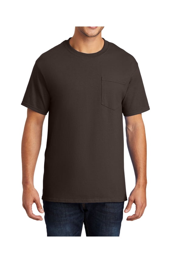 Pocket T Shirt 100 Cotton Crew Neck Short Sleeve Classic Fit