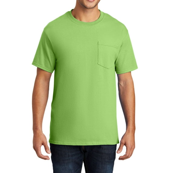 JustBlanks Pocket T Shirt 100 Cotton Crew Neck Short Sleeve Classic Fit