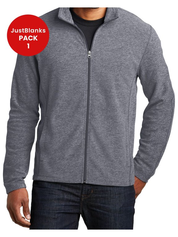 Just Blanks Port Authority F235 Heather Microfleece Full-Zip Jacket