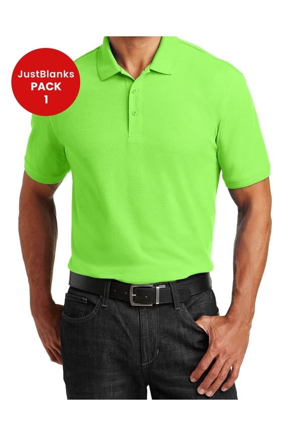 Core Classic Pique Polo Flat Knit Collar Cuffs 3 Button Placket