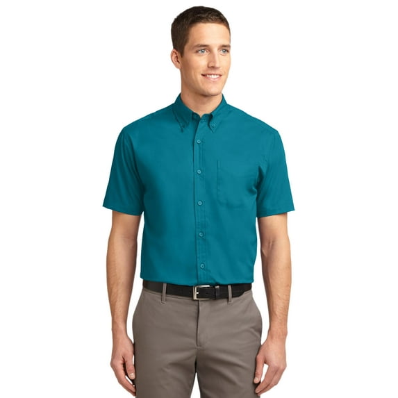 JustBlanks Short Sleeve Button Down Collar Easy Care Shirt