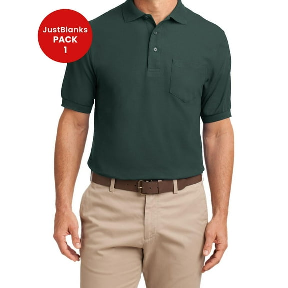 Just Blanks Port Authority TLK500P Tall Silk Touch Polo with Pocket