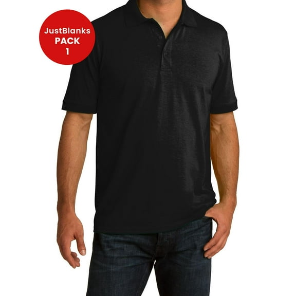 JustBlanks Tall Core Blend Jersey Knit Polo With An Easy To Care For Blend a Stain Release Finish