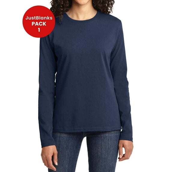 JustBlanks Adult Heavy Cotton T Shirt Classic Width with a Ribbed Collar Taped Neck