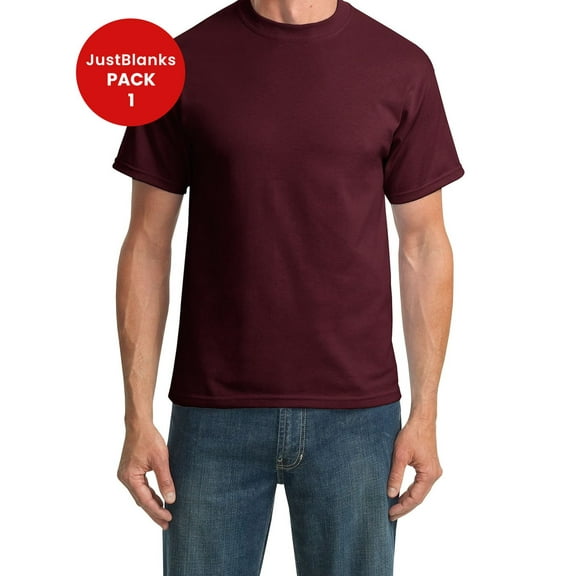 JustBlanks Tall Mens Crew Neck T Shirt Soft Breathable Everyday Wear