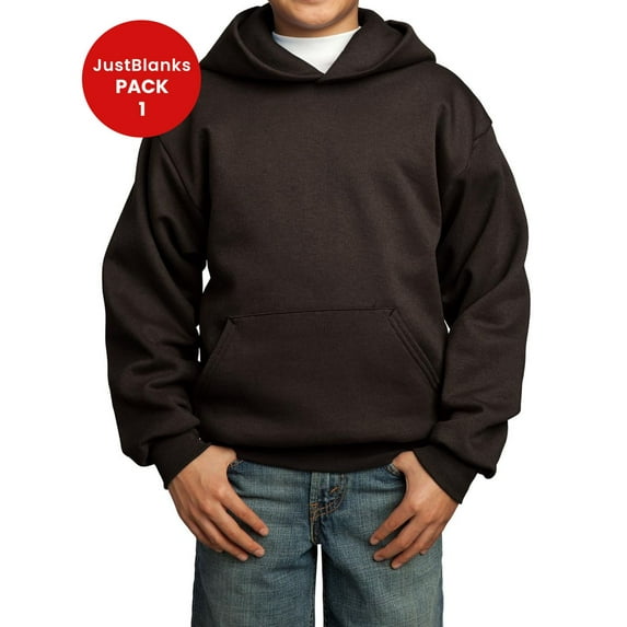 Just Blanks Port & Company PC90YH Youth Core Fleece Pullover Hooded Sweatshirt