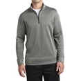 thumbnail image 1 of JustBlanks Mens Heather Fleece 1 4 Zip Pullover Moisture Wicking Polyester Cadet Collar Long Sleeve, 1 of 1
