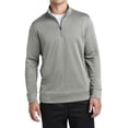 thumbnail image 1 of JustBlanks Mens Heather Fleece 1 4 Zip Pullover Moisture Wicking Polyester Cadet Collar Long Sleeve, 1 of 1
