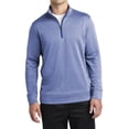 thumbnail image 1 of JustBlanks Mens Heather Fleece 1 4 Zip Pullover Moisture Wicking Polyester Cadet Collar Long Sleeve, 1 of 1