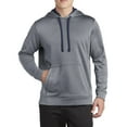 thumbnail image 1 of JustBlanks Mens Heather Fleece Hooded Pullover Polyester Moisture Wicking Fabric, 1 of 1