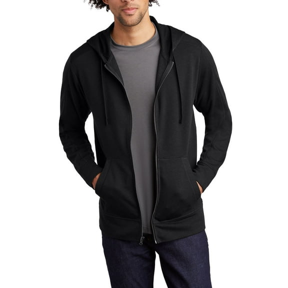 JustBlanks Mens Tri Blend Full Zip Fleece Hoodie Long Sleeve Jacket Moisture Wicking