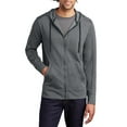 thumbnail image 1 of JustBlanks Mens Tri Blend Full Zip Fleece Hoodie Long Sleeve Jacket Moisture Wicking, 1 of 1