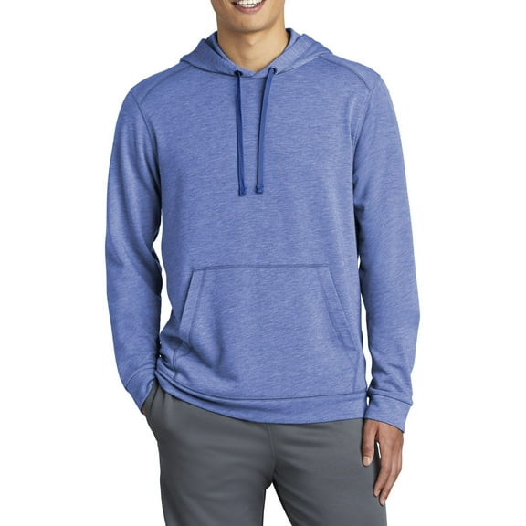 JustBlanks Mens Tri Blend Wicking Fleece Pullover Hoodie with Moisture Management