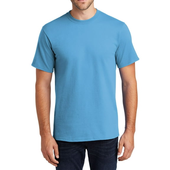 JustBlanks Essential 100 Cotton Tall T Shirt Rib Knit Collar Shoulder to Shoulder Back Neck Tape