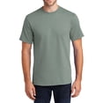 thumbnail image 1 of JustBlanks Essential 100 Cotton Tall T Shirt Rib Knit Collar Shoulder to Shoulder Back Neck Tape, 1 of 1