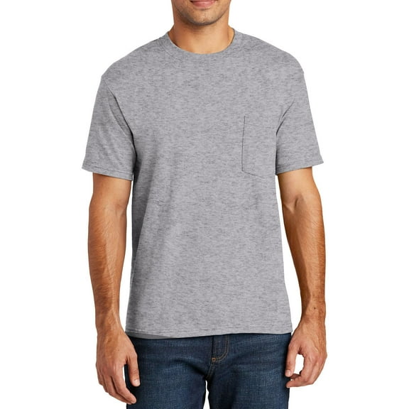 Just Blanks Premium 100% Cotton USA-Made Pullover T-Shirt for Custom Printing & Durability, Athletic Heather, 4XL