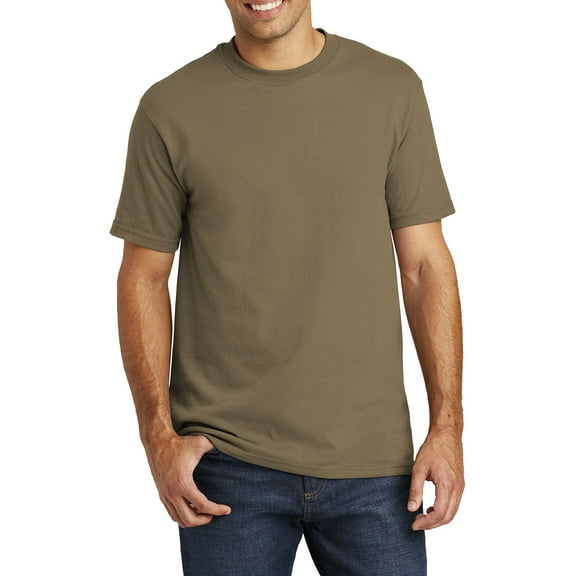 Just Blanks Premium 100% Cotton USA-Made T-Shirt for Custom Printing & Durability, Coyote Brown, 4XL
