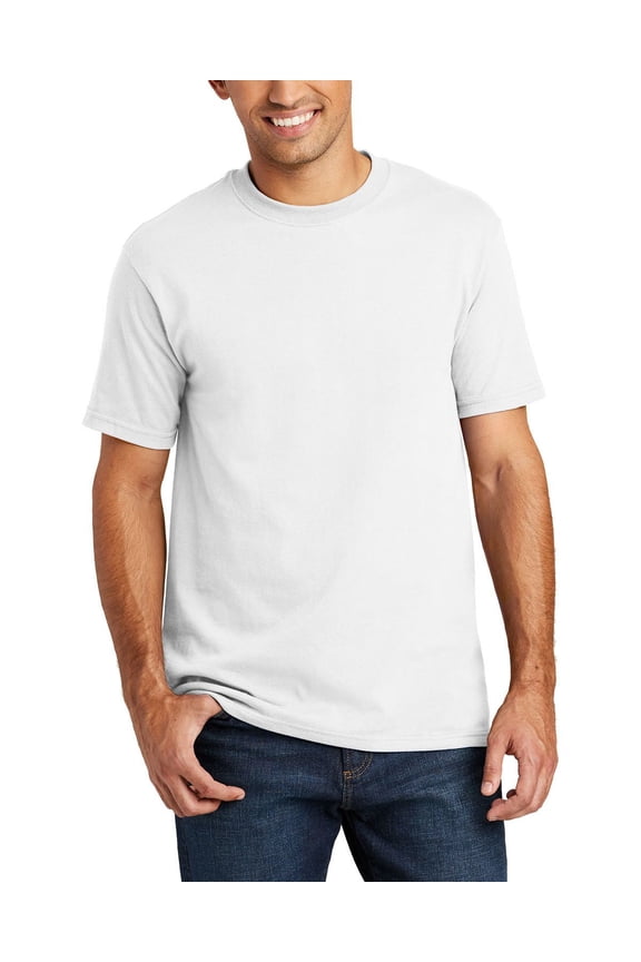 Just Blanks Premium 100% Cotton USA-Made T-Shirt for Custom Printing & Durability, White, 4XL