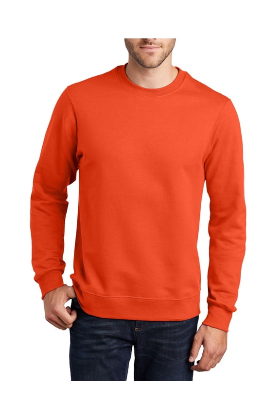 Just Blanks Premium 50/50 Cotton-Poly T-Shirt for Custom Printing & Long-Lasting Comfort, Orange, XS