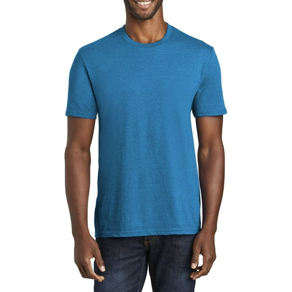 JustBlanks Lightweight Cotton Polyester Blend Crew Neck Short Sleeve T Shirt