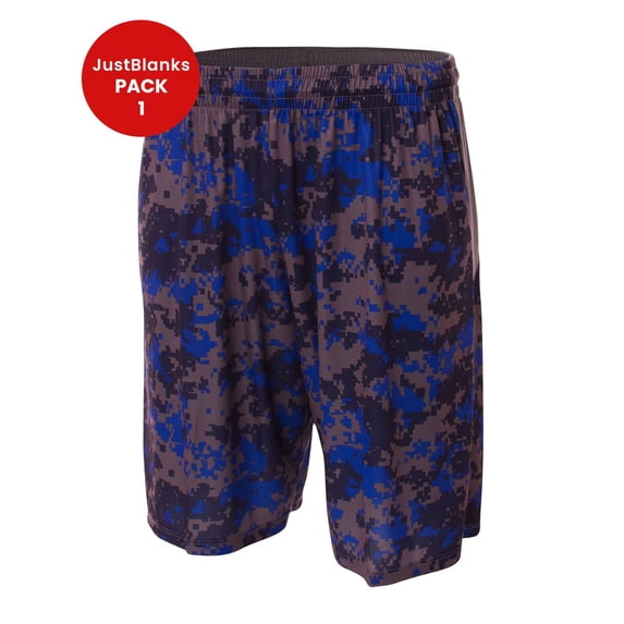 JustBlanks Mens Performance Gym Shorts Camo Print Breathable Athletic Wear