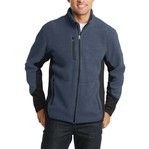 JustBlanks Mens Full Zip Midweight Performance Fleece Jacket with Stretch Panels