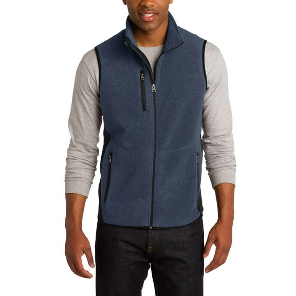 JustBlanks Mens Full Zip R Tek Pro Fleece Vest 100 Polyester Sleeveless Stand Collar