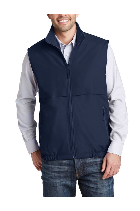 Reversible Charger Vest with Wind Resistant Shell Fleece Lining