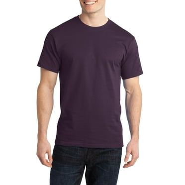 Just Blanks Ring Spun Cotton Smooth Ffaced And Durable Must Have Tee, Eggplant, M