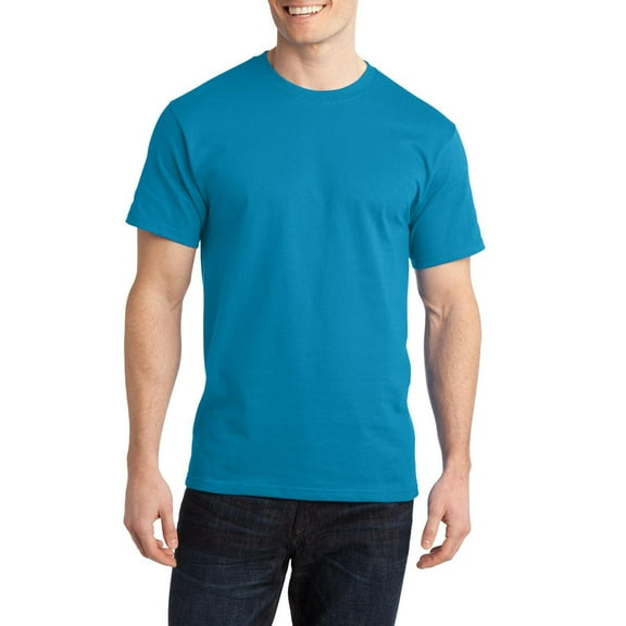 Just Blanks Ring Spun Cotton Smooth Ffaced And Durable Must Have Tee, Turquoise, 4XL