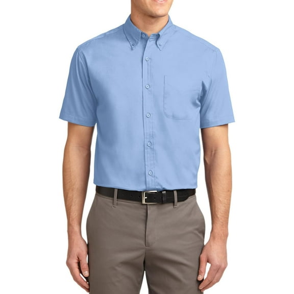 JustBlanks Short Sleeve Button Down Collar Easy Care Shirt