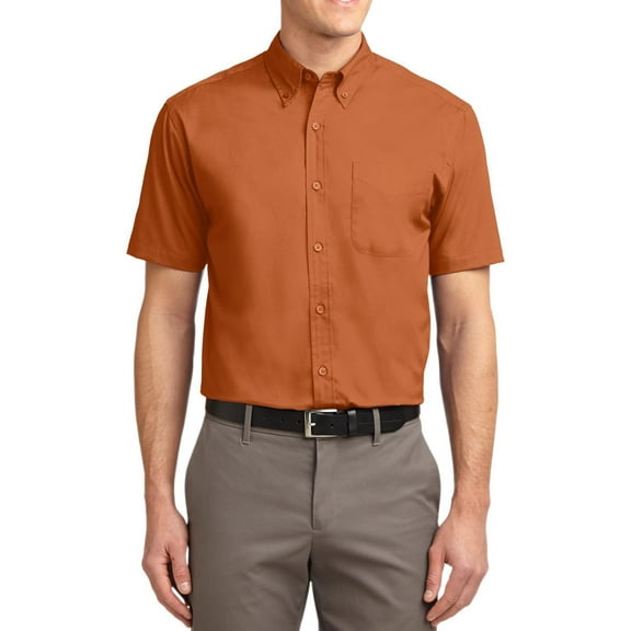 JustBlanks Short Sleeve Button Down Collar Easy Care Shirt